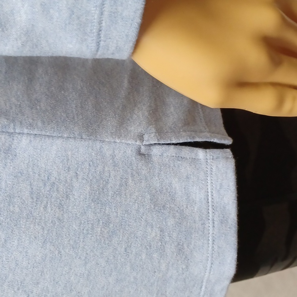 Karen Scott Cotton Zip-Neck Top, Light Blue Heather - Picture 5 of 10